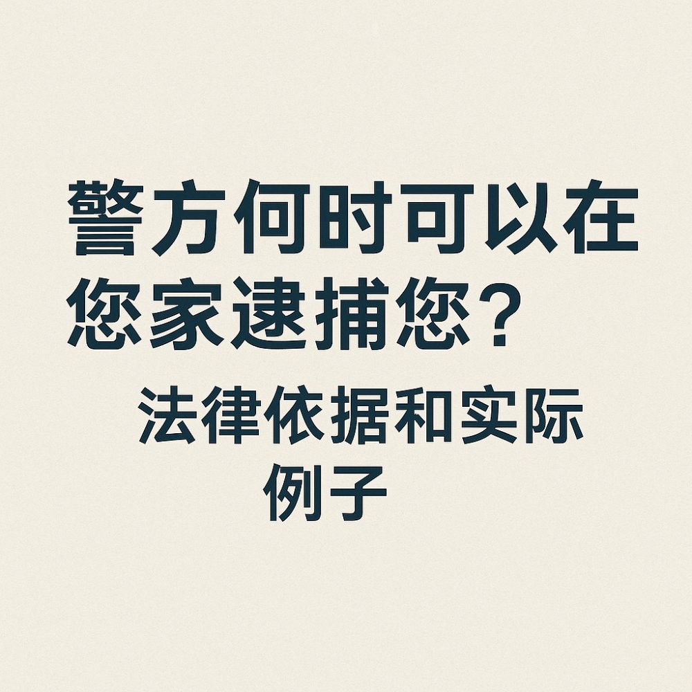 英国警察什么时候可以直接上门抓人？