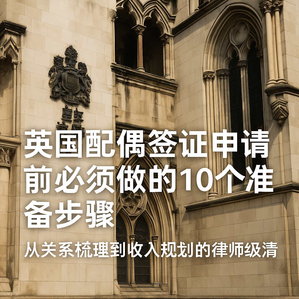 英国配偶签证申请前必须做的10个准备步骤：从关系梳理到收入规划的律师级清单