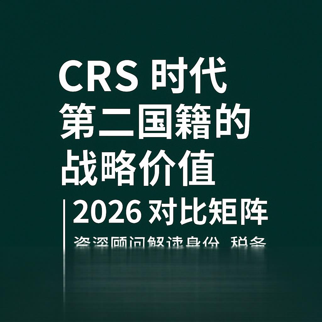 CRS 时代第二国籍的战略价值｜资深顾问解读身份、税务与全球资产规划的核心逻辑