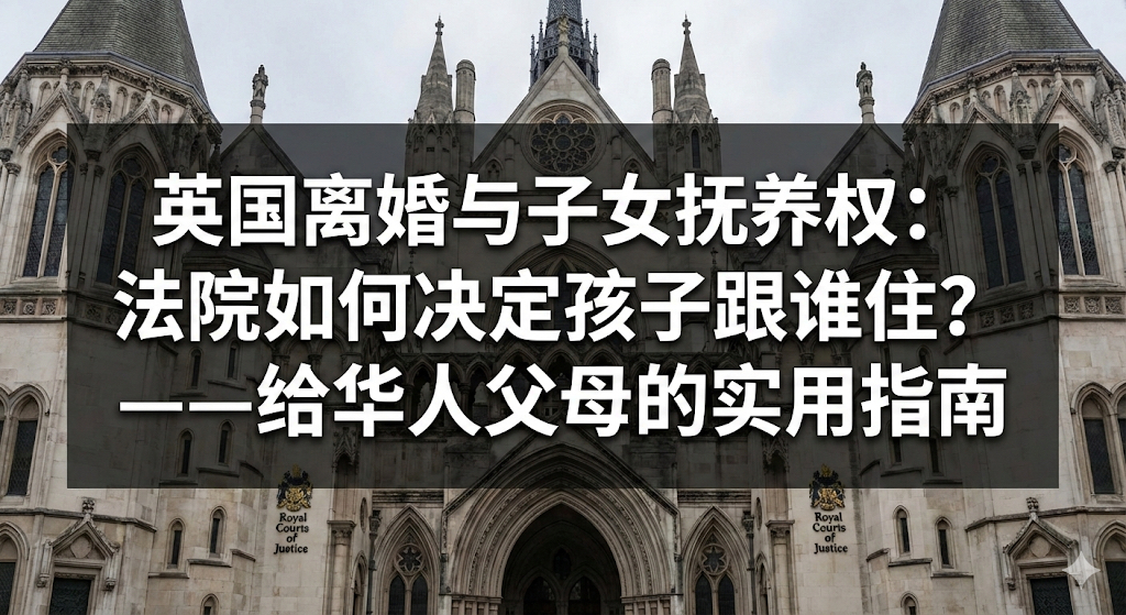 英国离婚与子女抚养权：法院如何决定孩子跟谁住？——给华人父母的实用指南