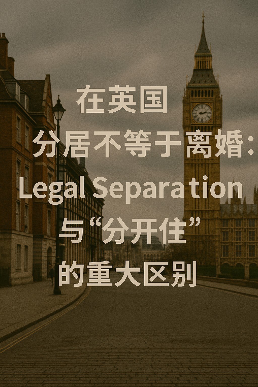 在英国分居不等于离婚：Legal Separation 与“分开住”的重大区别（华人夫妻必读）