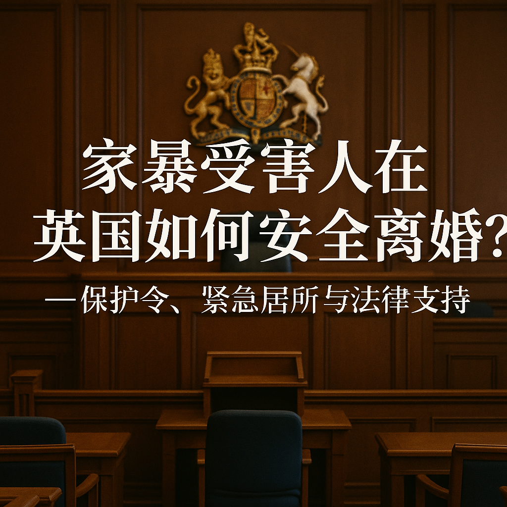 家暴受害人在英国如何安全离婚？——保护令、紧急居所与法律支持（华人视角）