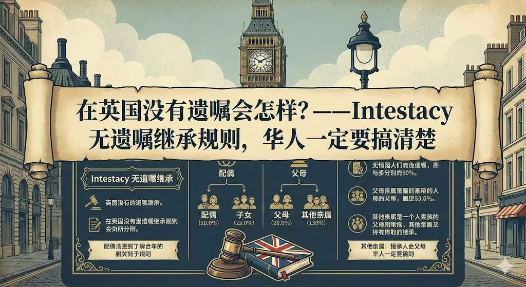 在英国没有遗嘱会怎样？——Intestacy 无遗嘱继承规则，华人一定要搞清楚