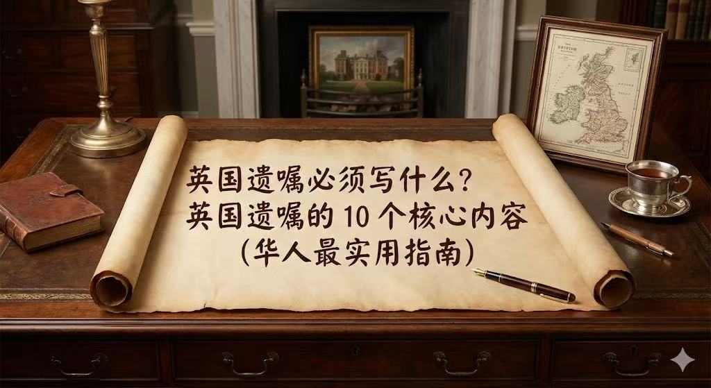 英国遗嘱必须写什么？英国遗嘱的 10 个核心内容（华人最实用指南）