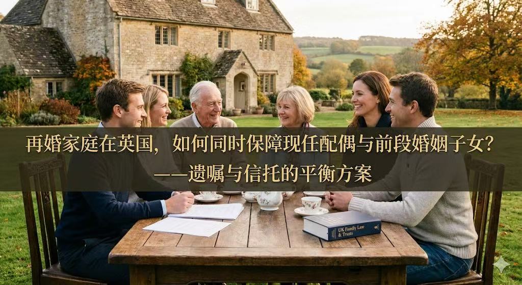 再婚家庭在英国，如何同时保障现任配偶与前段婚姻子女？——遗嘱与信托的平衡方案