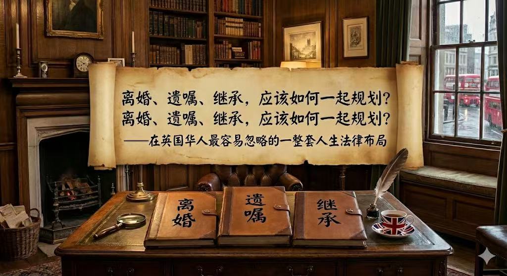 离婚、遗嘱、继承，应该如何一起规划？——在英国华人最容易忽略的一整套人生法律布局
