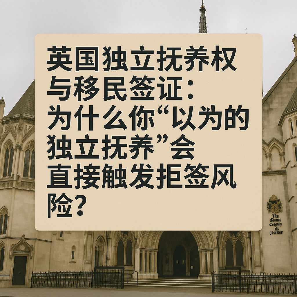 英国独立抚养权与移民签证：  为什么你“以为的独立抚养”会直接触发拒签风险？