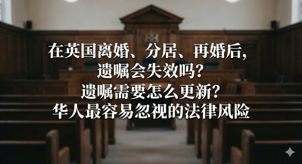 在英国离婚、分居、再婚后，遗嘱会失效吗？遗嘱需要怎么更新？华人最容易忽视的法律风险