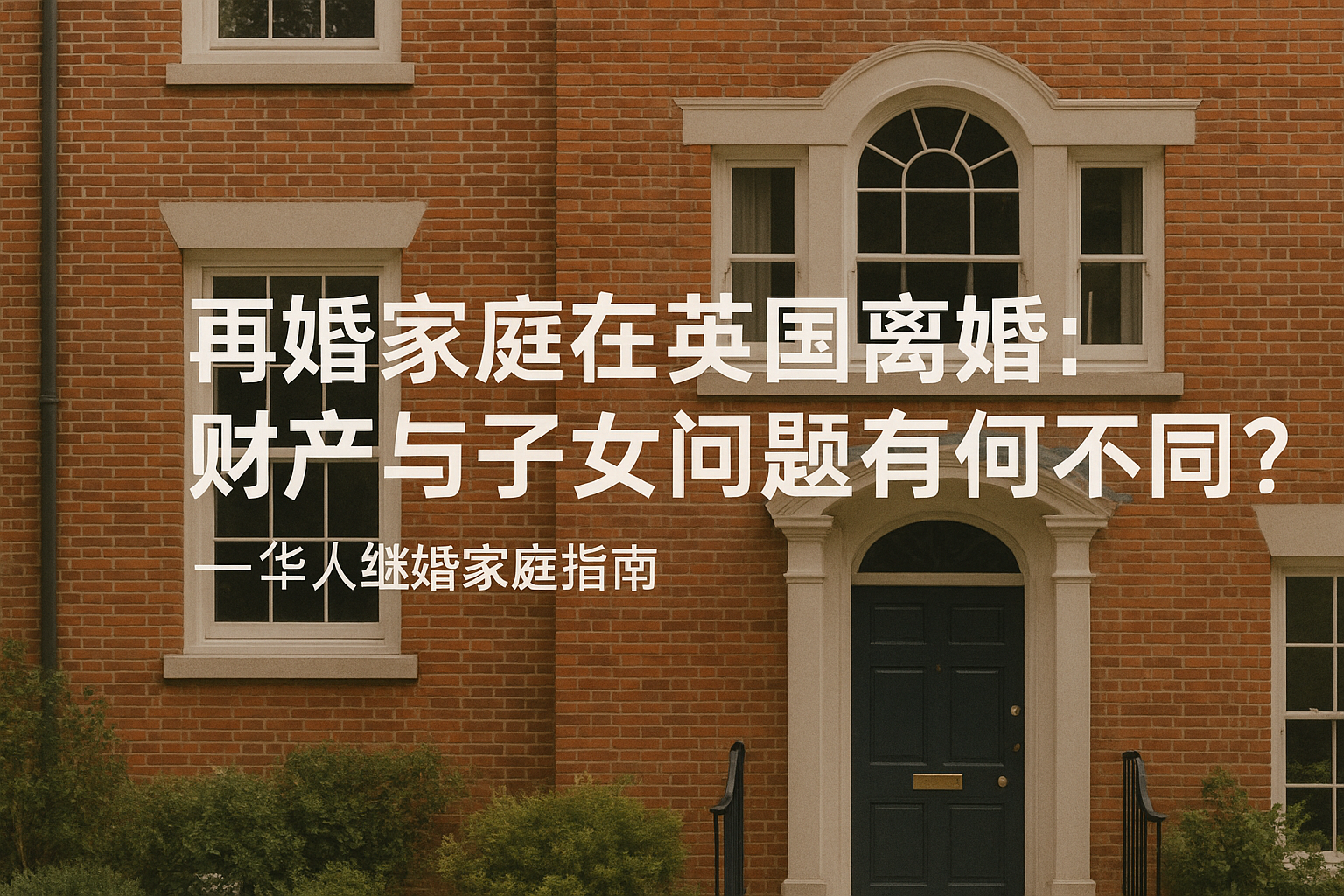 再婚家庭在英国离婚：财产与子女问题有何不同？——华人继婚家庭指南