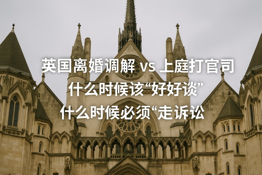 英国离婚调解 vs 上庭打官司：什么时候该“好好谈”，什么时候必须“走诉讼”？