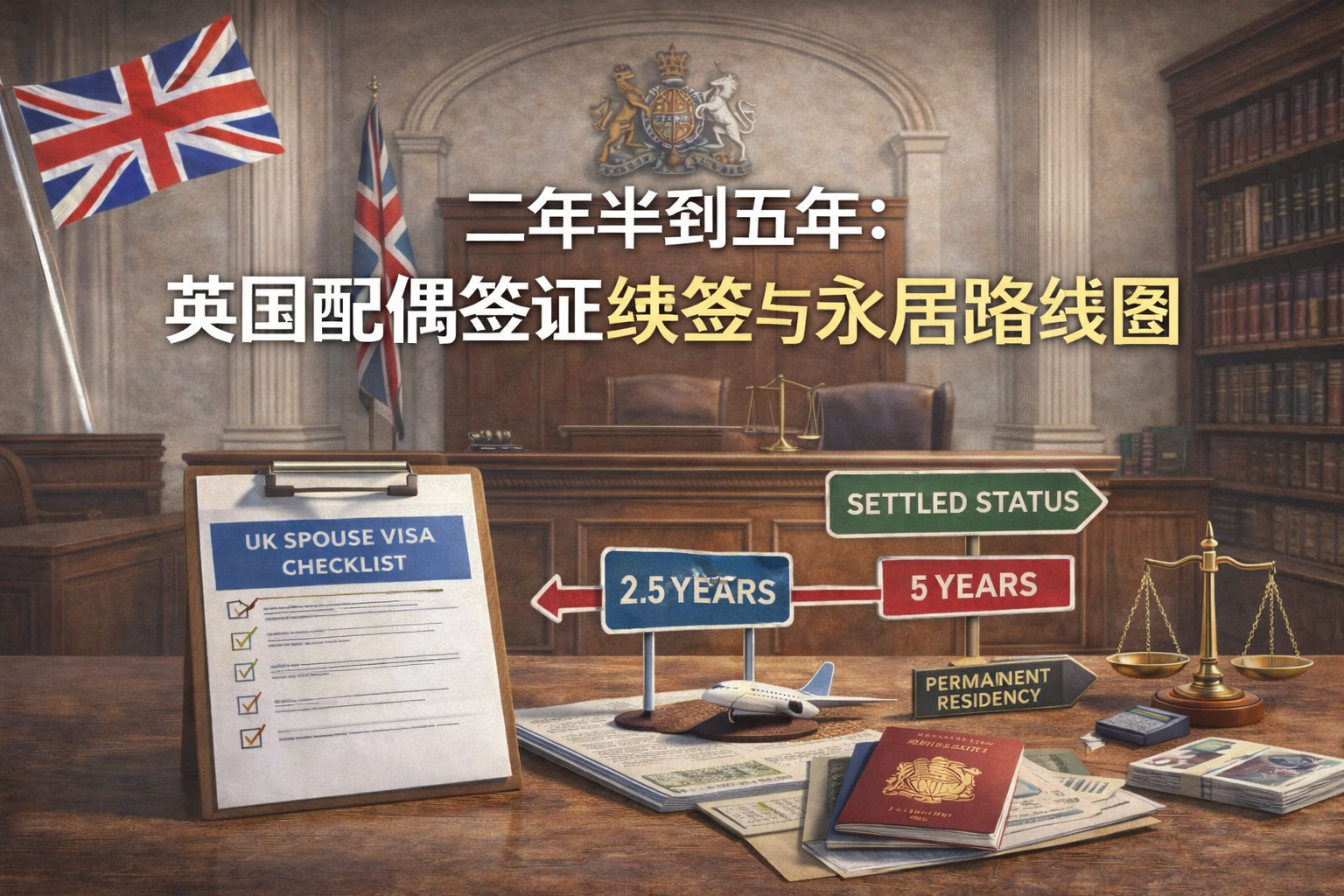 二年半到五年：英国配偶签证续签与永居路线图