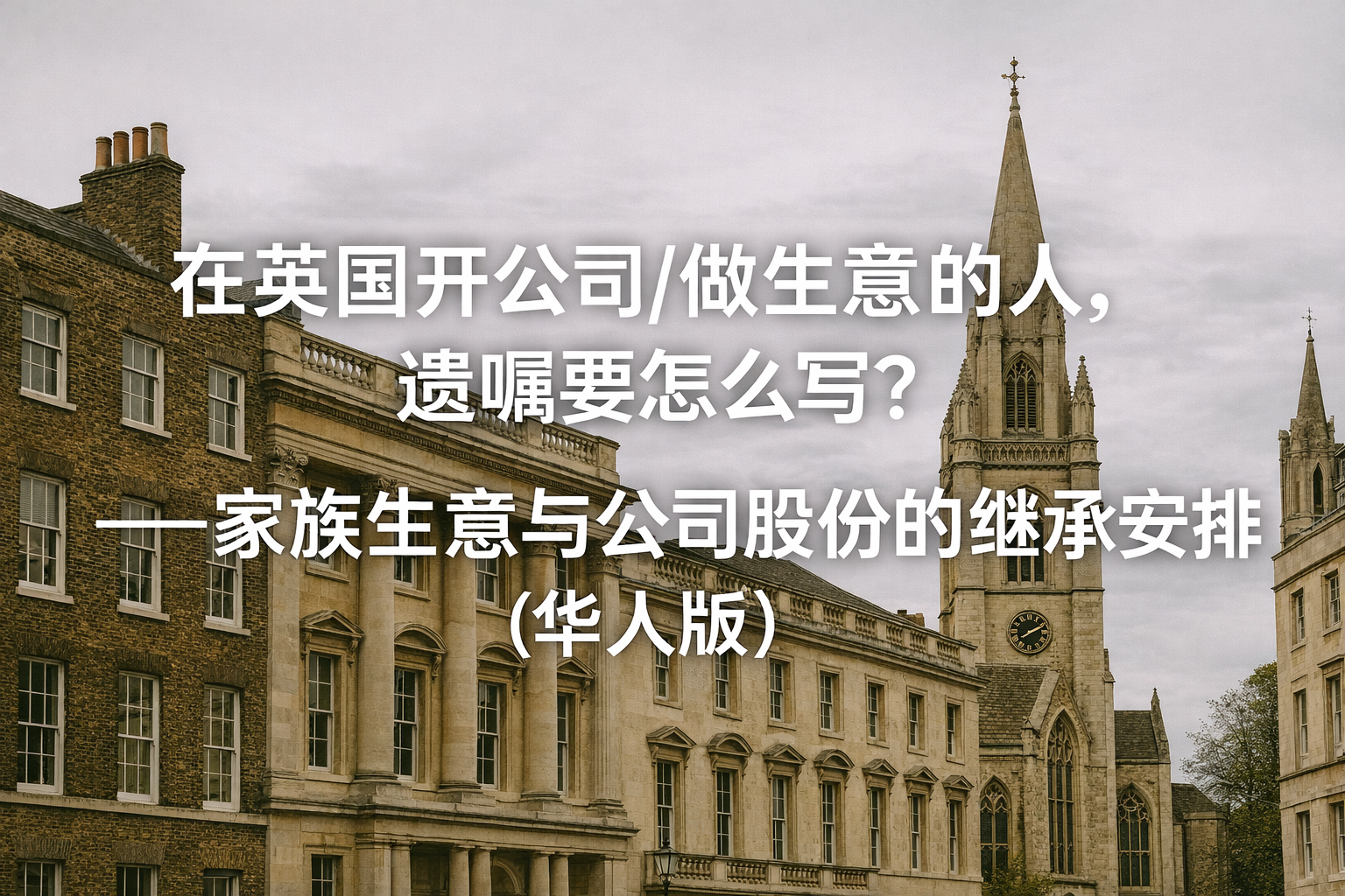 在英国开公司/做生意的人，遗嘱要怎么写？——家族生意与公司股份的继承安排（华人版）