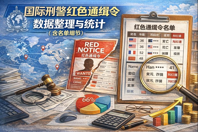国际刑警红色通缉令数据整理与统计 (含名单细节)