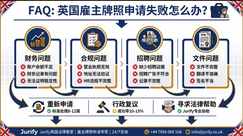 英国雇主牌照申请失败怎么办？