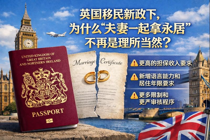 英国移民新政解析：夫妻还能一起拿永居吗？｜华人家庭风险分析