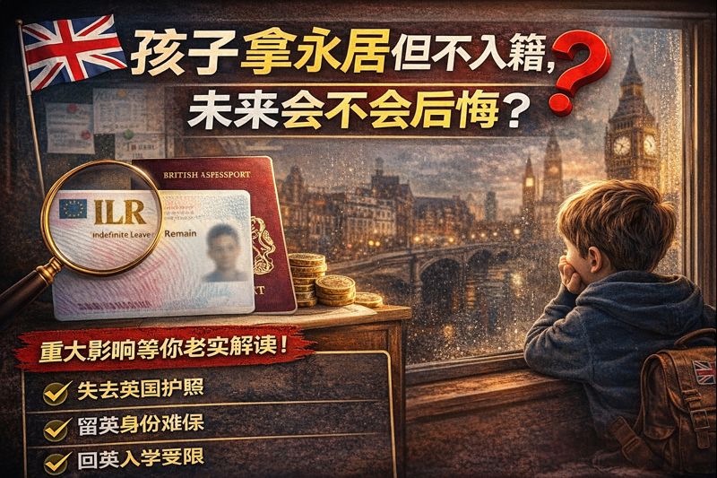 孩子拿永居但不入籍，会不会后悔？英国律师实务分析