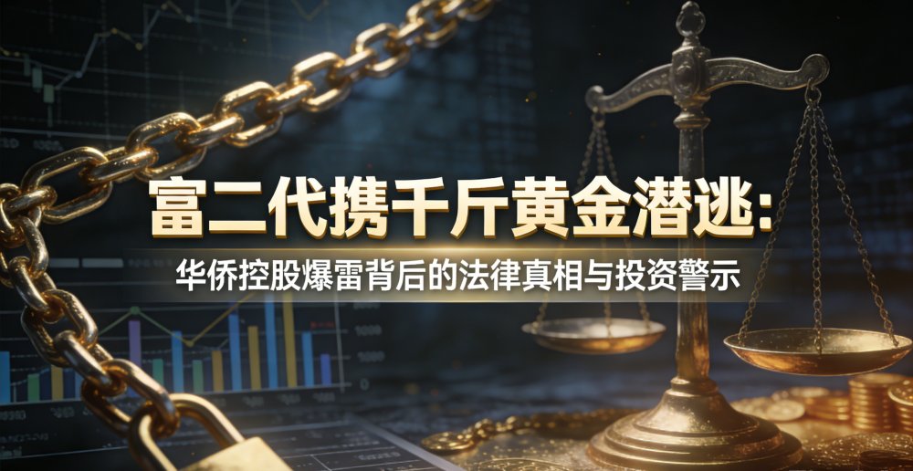 富二代携千斤黄金潜逃：华侨控股爆雷背后的法律真相与投资警示