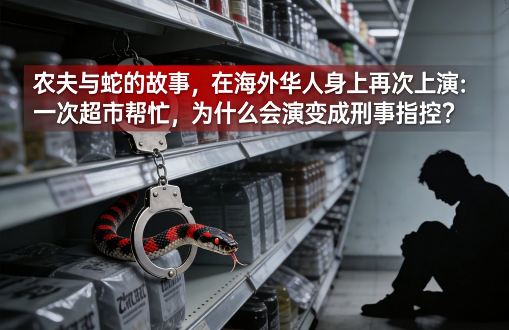 农夫与蛇的故事，在海外华人身上再次上演 一次超市帮忙，为什么会演变成刑事指控？
