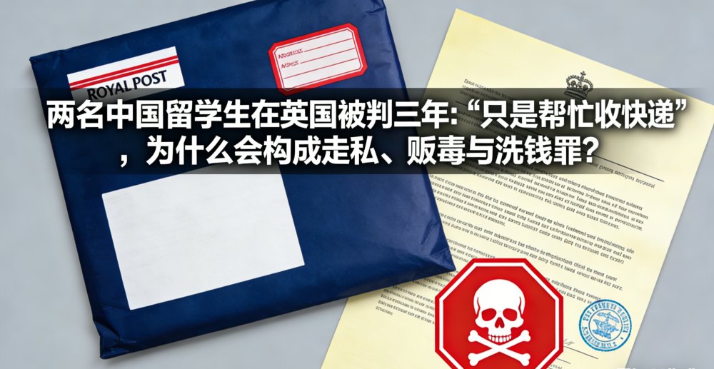 两名中国留学生在英国被判三年： “只是帮忙收快递”，为什么会构成走私、贩毒与洗钱罪？