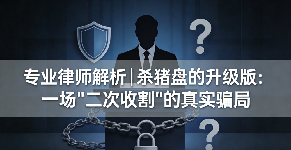 专业律师解析｜杀猪盘的升级版：一场“二次收割”的真实骗局