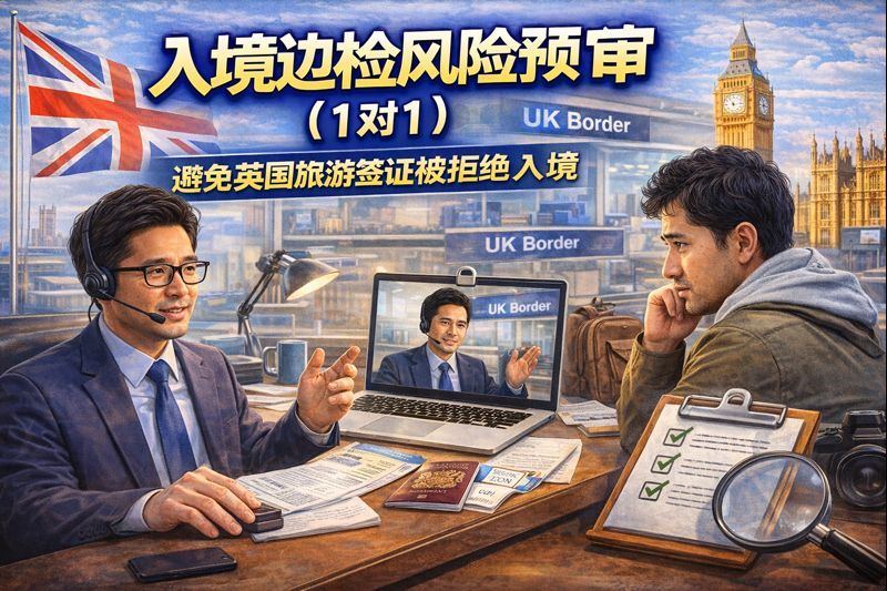 入境边检风险预审（1 对 1）｜避免英国旅游签证被拒绝入境