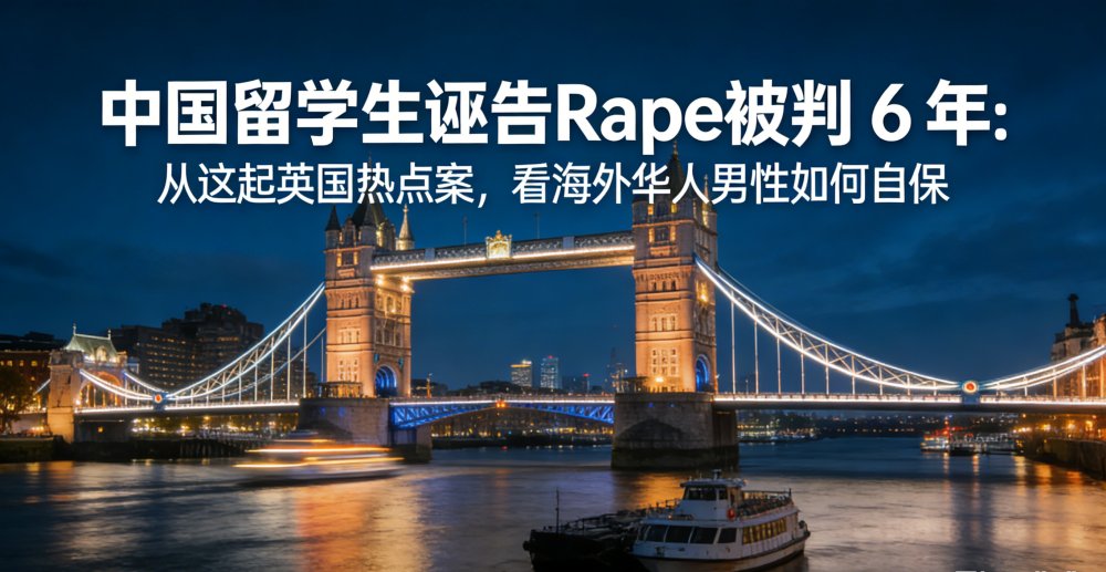 中国留学生诬告强奸被判 6 年：从这起英国热点案，看海外华人男性如何自保