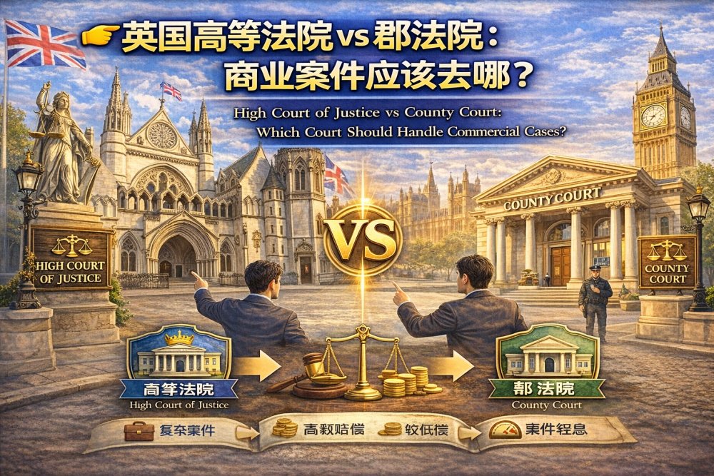 英国高等法院 vs 郡法院：商业案件应该去哪？