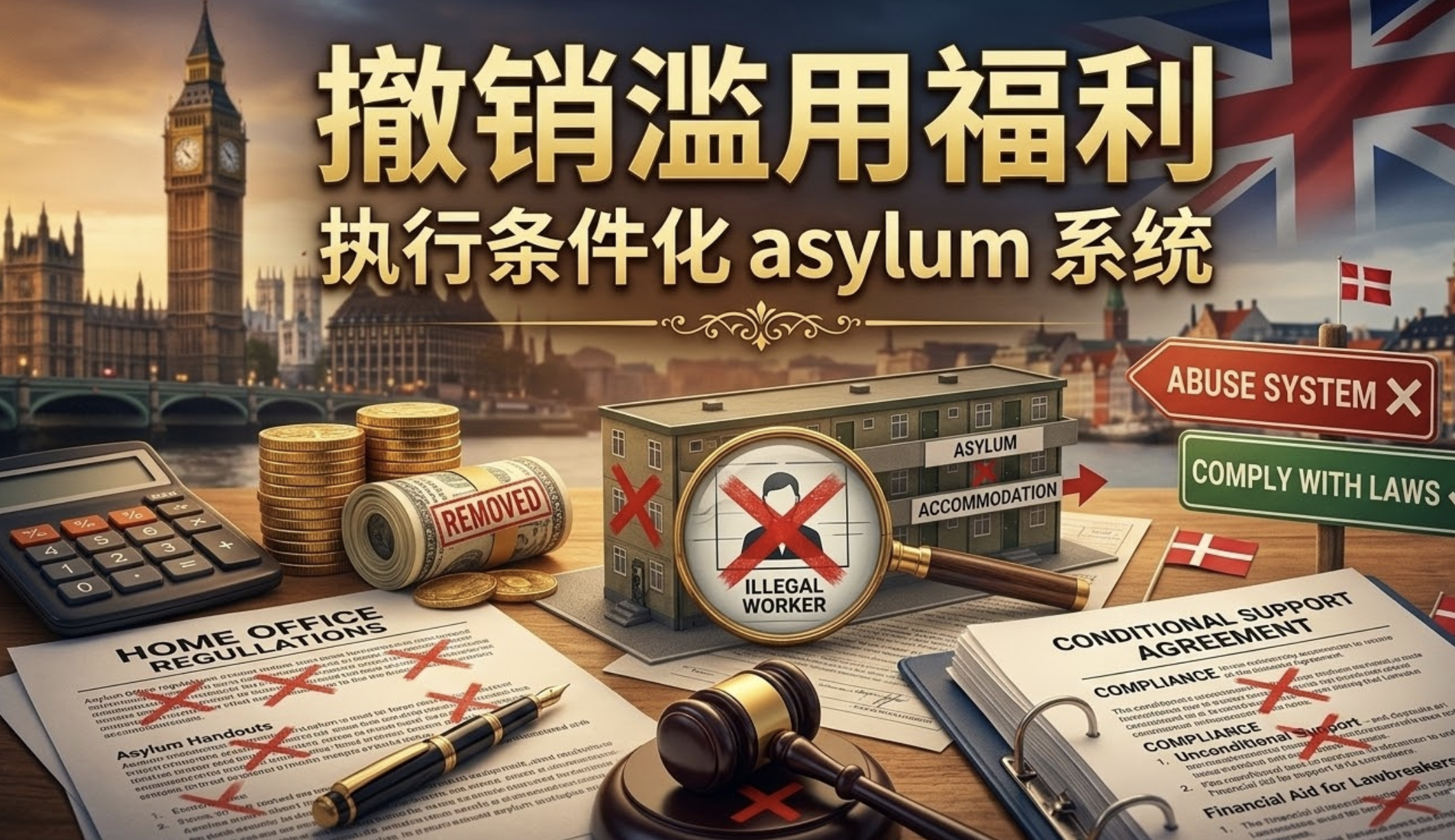 滥用英国慷慨制度的非法移民将不再享有避难津贴与住宿