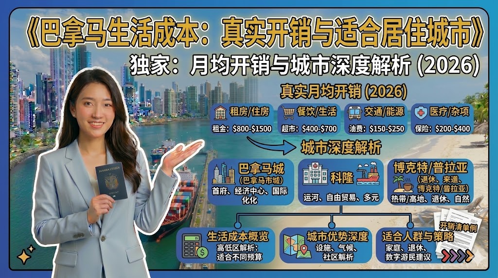 巴拿马生活成本：真实开销与适合居住城市（2026）