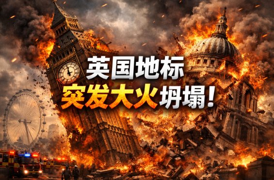 英国地标突发大火坍塌！整整烧了16个小时，交通中断，全面关闭...