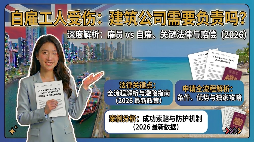 详解英国建筑行业中 self-employed 工人受伤后的法律责任，分析主承包商、分包商及现场管理方的责任边界，以及工伤索赔条件。