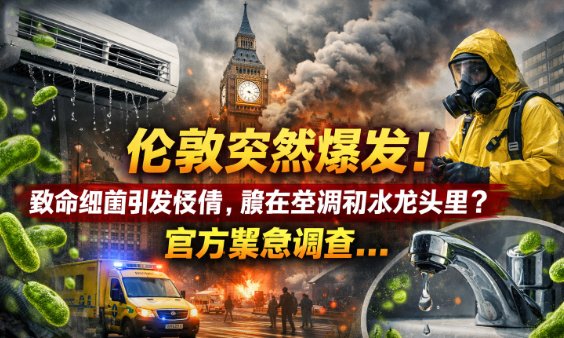 伦敦突然爆发！致命细菌引发疫情，藏在空调和水龙头里？官方紧急调查...