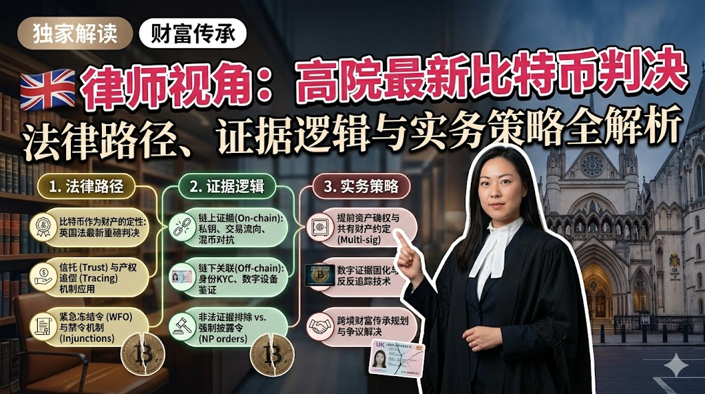 从律师视角看英国高院最新比特币判决：法律路径、证据逻辑与实务策略