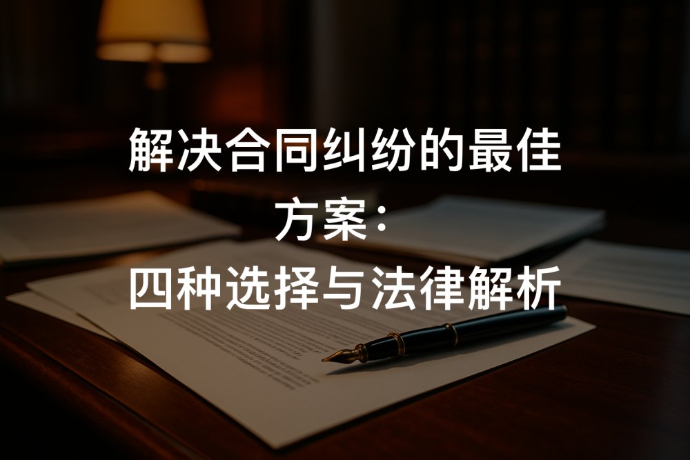 解决合同纠纷的最佳方案：四种选择与法律解析