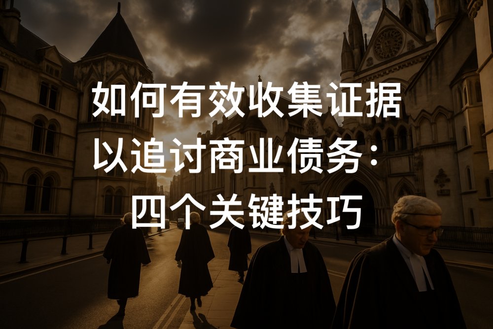 如何有效收集证据以追讨商业债务：四个关键技巧