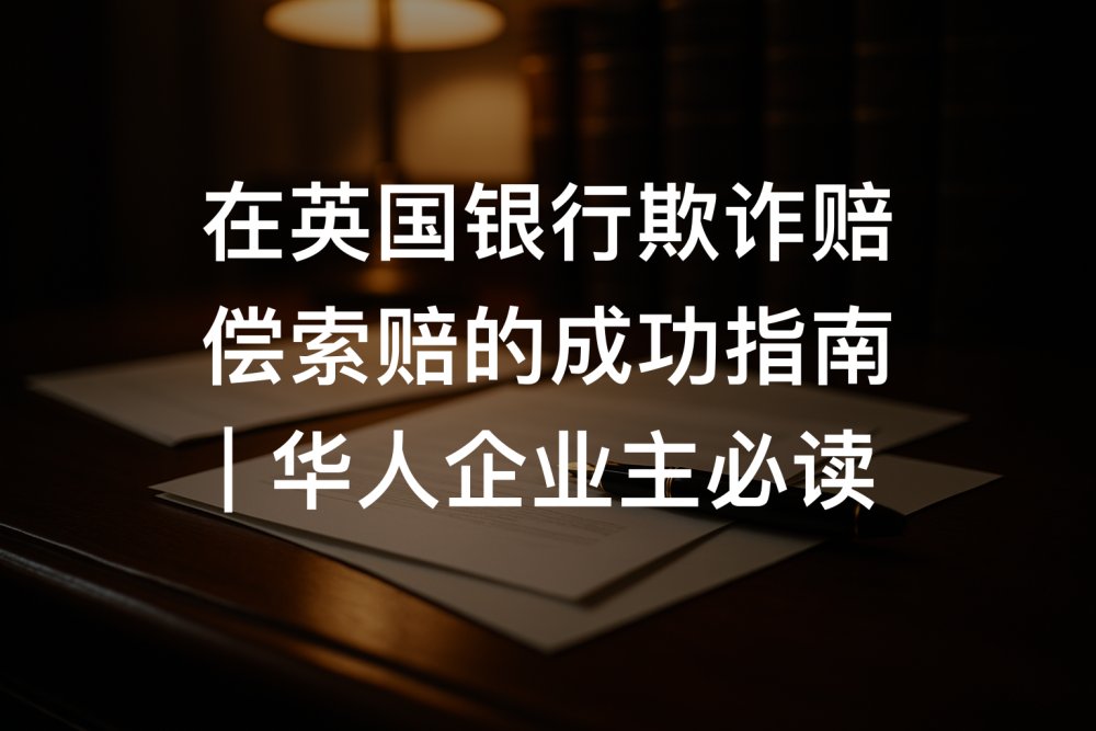 在英国银行欺诈赔偿索赔的成功指南 | 华人企业主必读