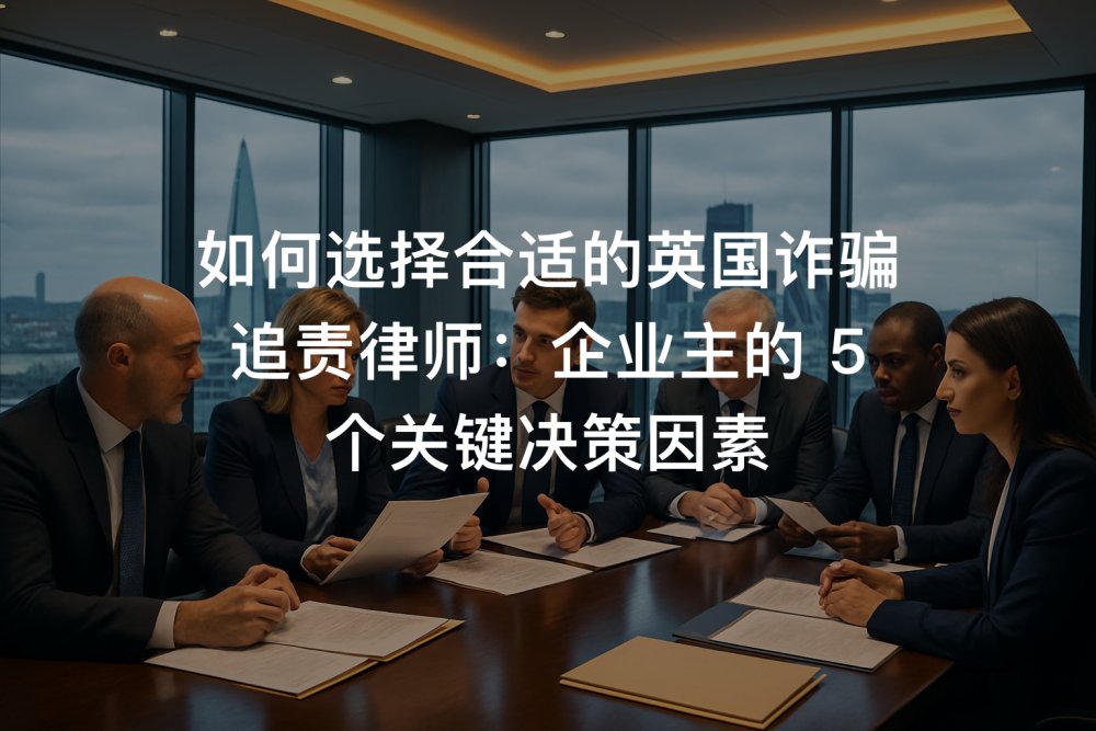 如何选择合适的英国诈骗追责律师：企业主的 5 个关键决策因素