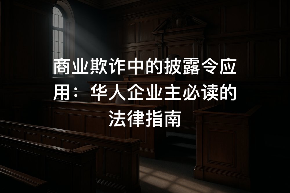 商业欺诈中的披露令应用：华人企业主必读的法律指南