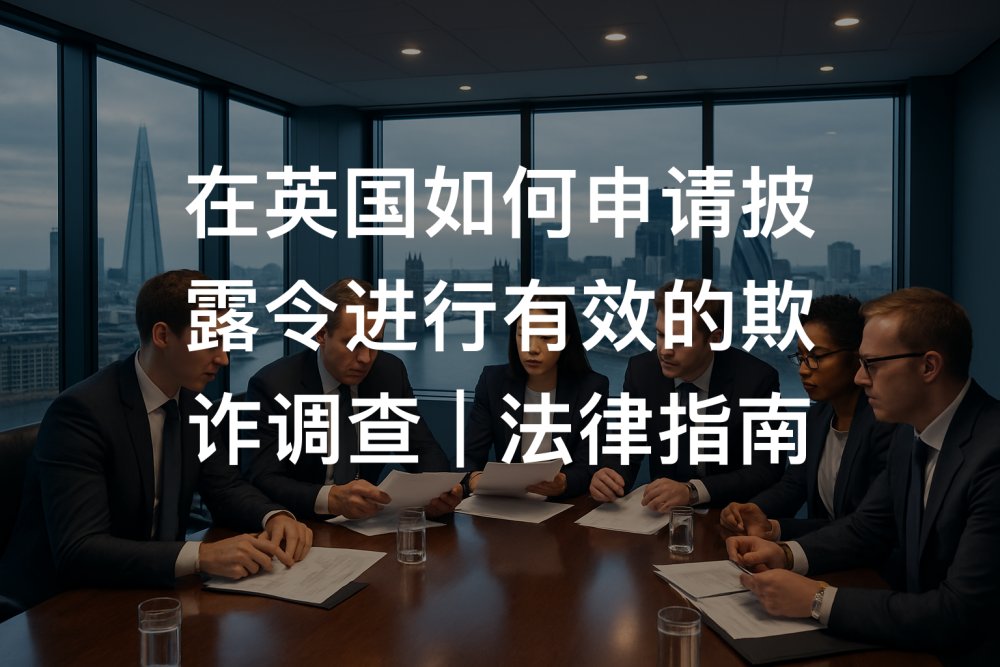 在英国如何申请披露令进行有效的欺诈调查 | 法律指南