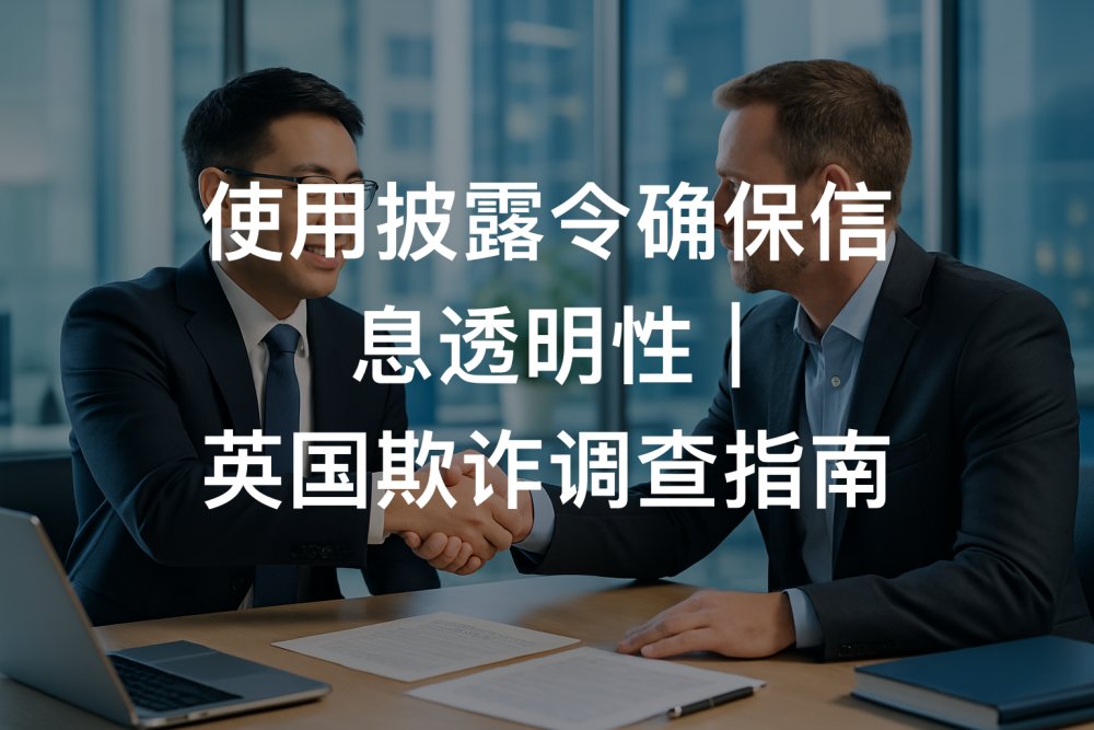 使用披露令确保信息透明性 | 英国欺诈调查指南