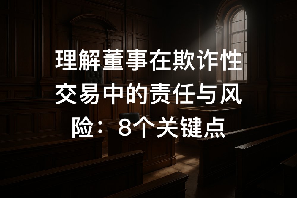 理解董事在欺诈性交易中的责任与风险：8个关键点