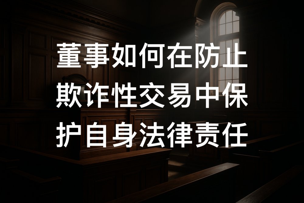 董事如何在防止欺诈性交易中保护自身法律责任