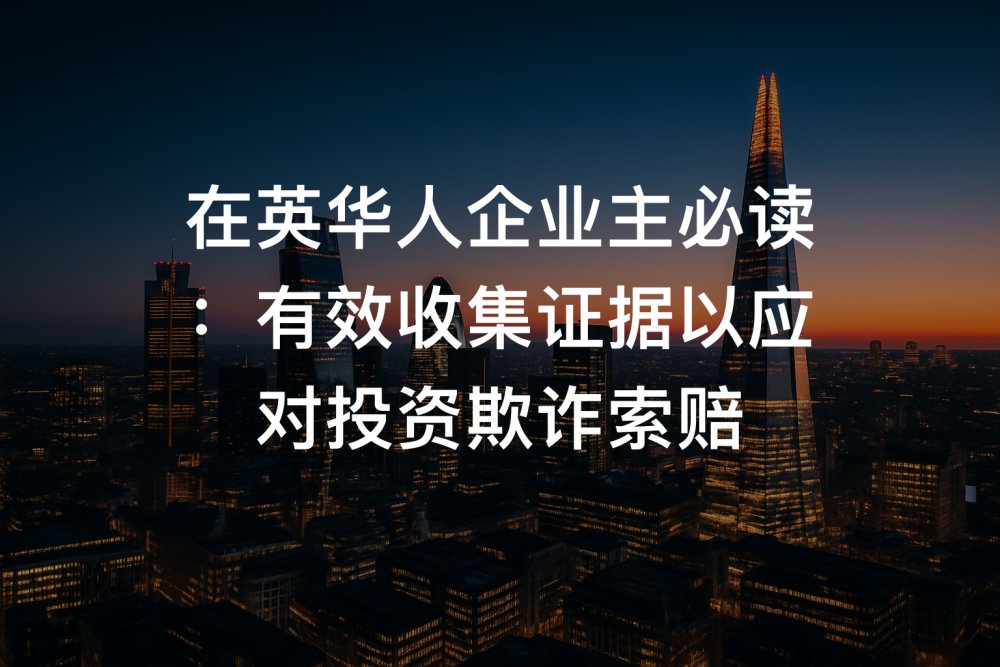 在英华人企业主必读：有效收集证据以应对投资欺诈索赔