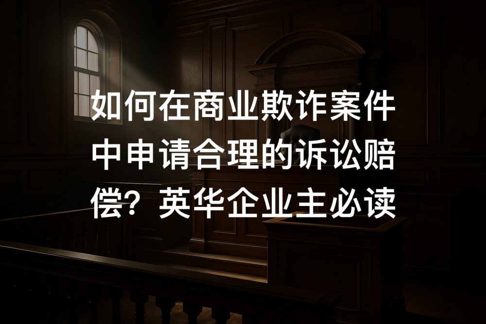 如何在商业欺诈案件中申请合理的诉讼赔偿？英华企业主必读