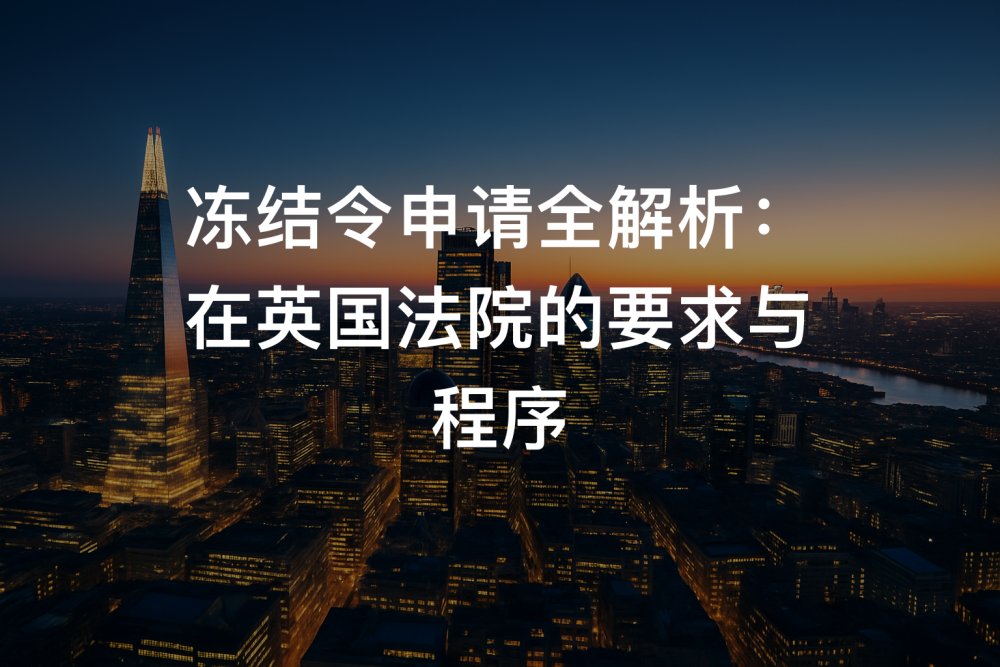 冻结令申请全解析：在英国法院的要求与程序