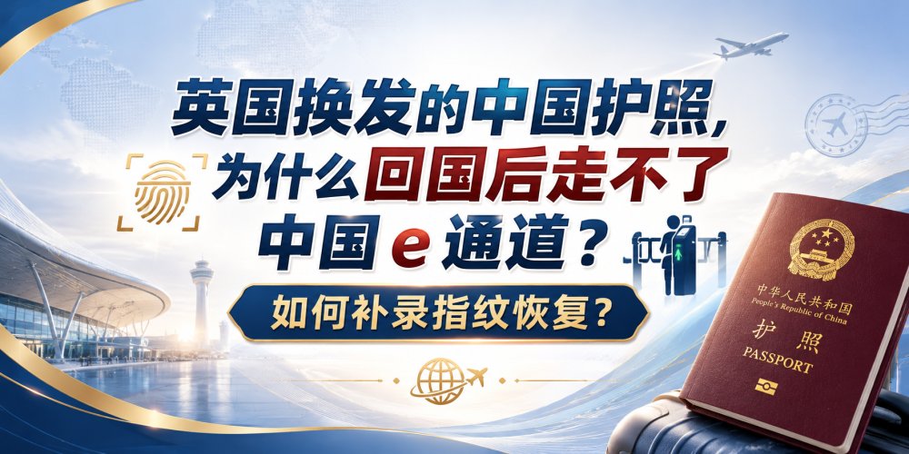 英国换发的中国护照，为什么回国后走不了中国 e 通道？能补录指纹恢复吗？