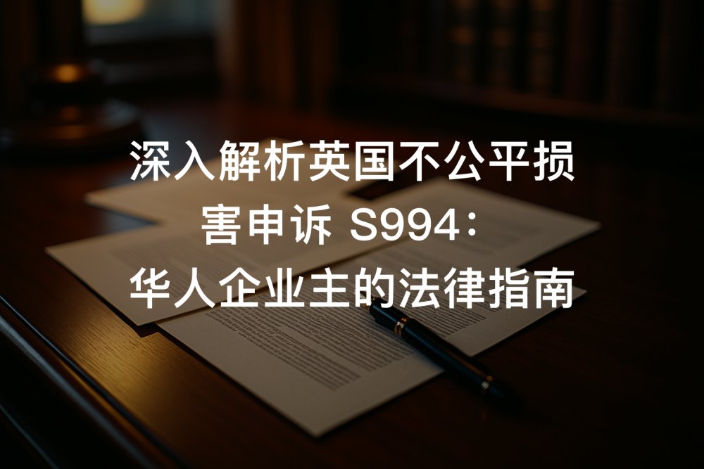 深入解析英国不公平损害申诉 S994：华人企业主的法律指南