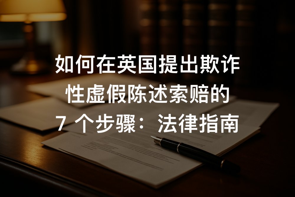 如何在英国提出欺诈性虚假陈述索赔的 7 个步骤：法律指南