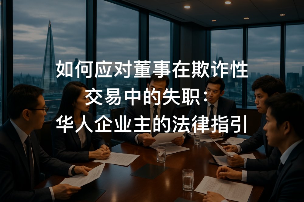 如何应对董事在欺诈性交易中的失职：华人企业主的法律指引