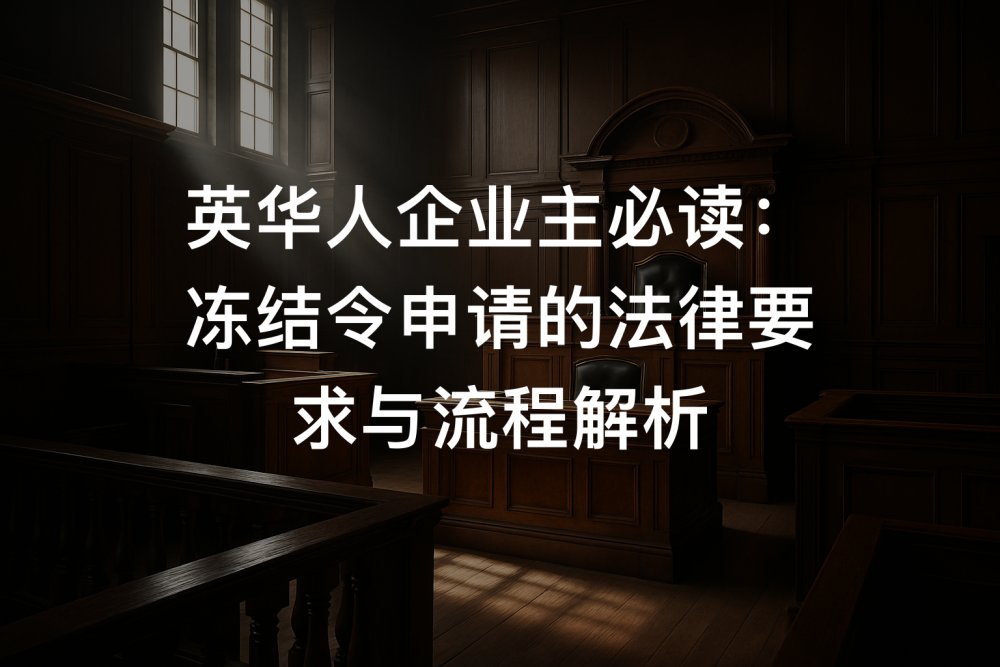 英华人企业主必读：冻结令申请的法律要求与流程解析
